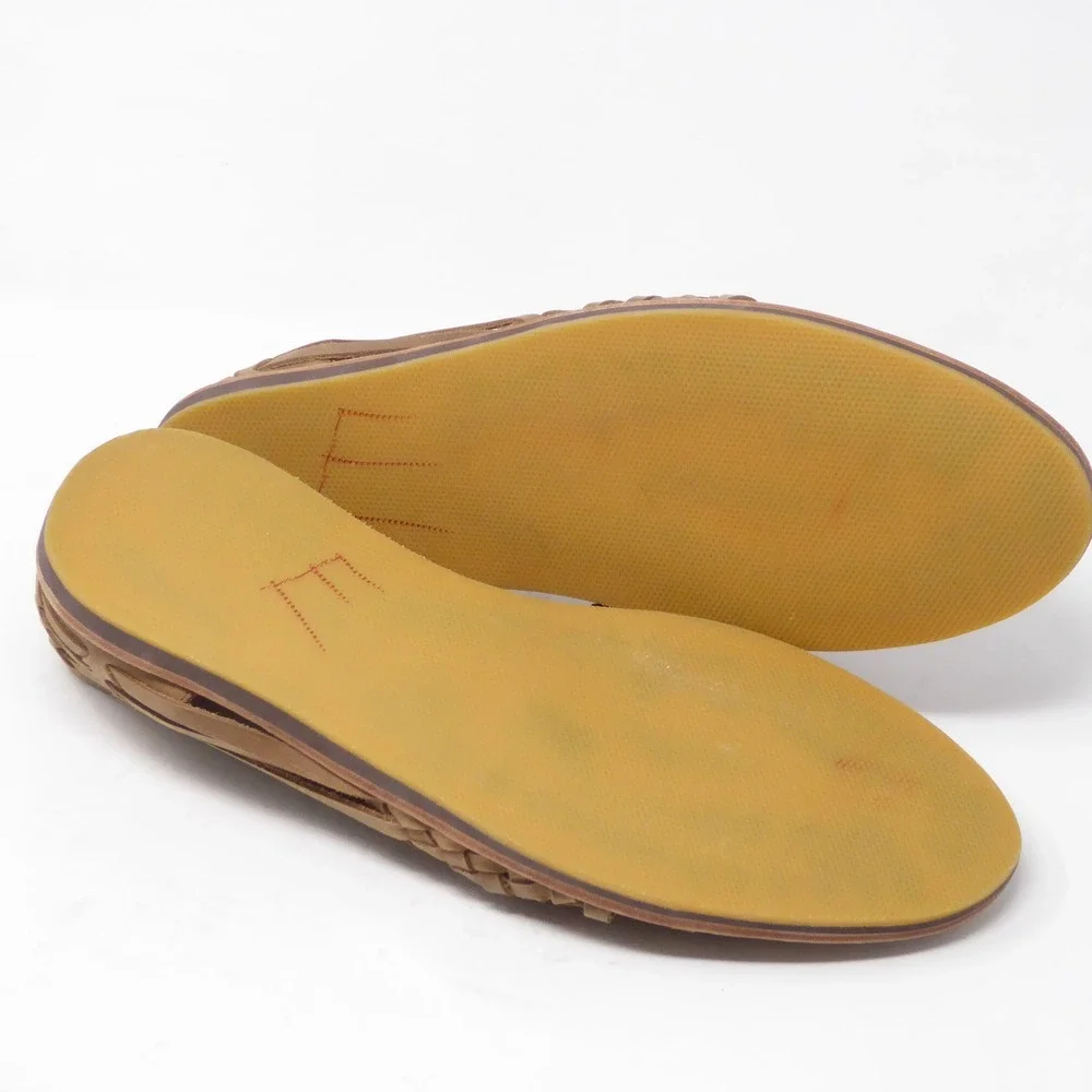 Nisolo Mens Huarache Sandals Brown Woven Leather Size 11.5